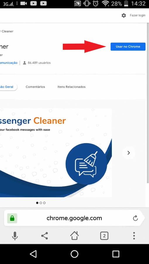 Instalar Extensão Messenger Cleaner