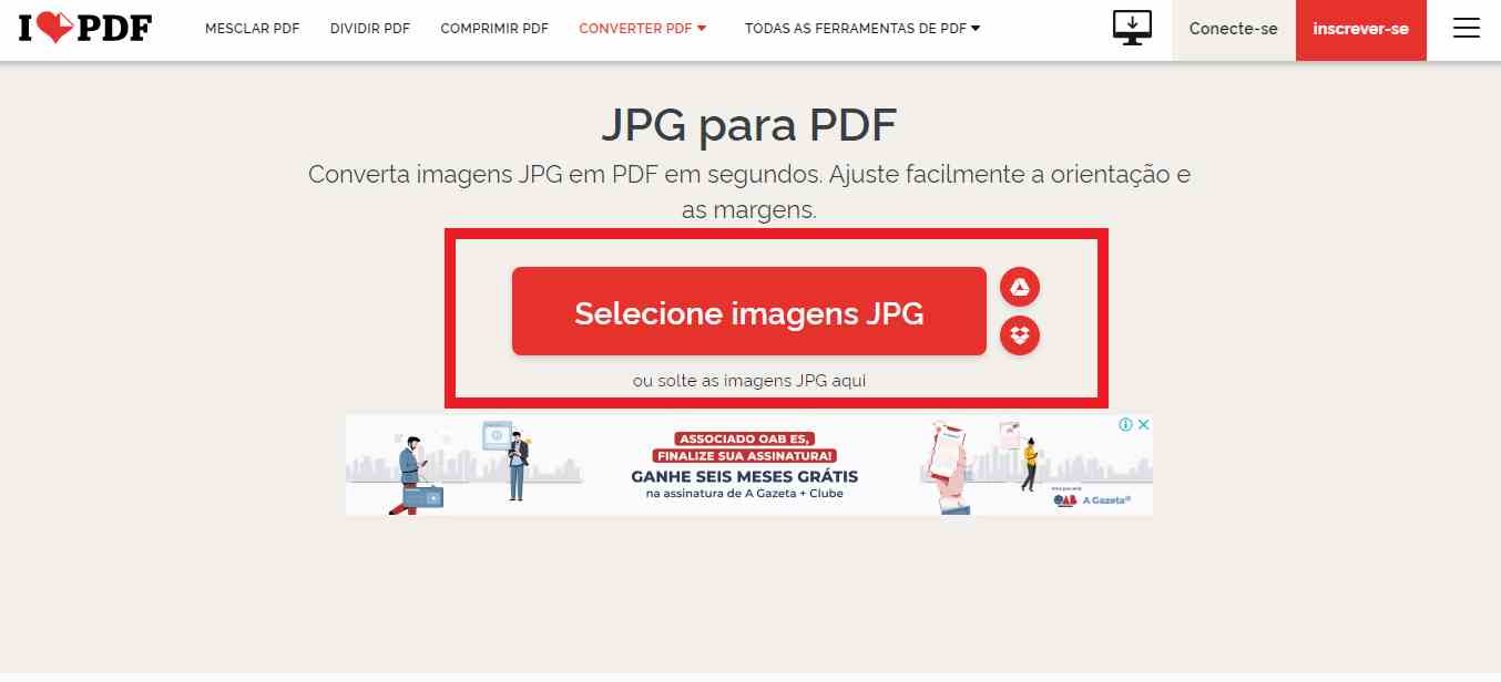 CONVERSOR JPG EM PDF Como transformar imagem em PDF